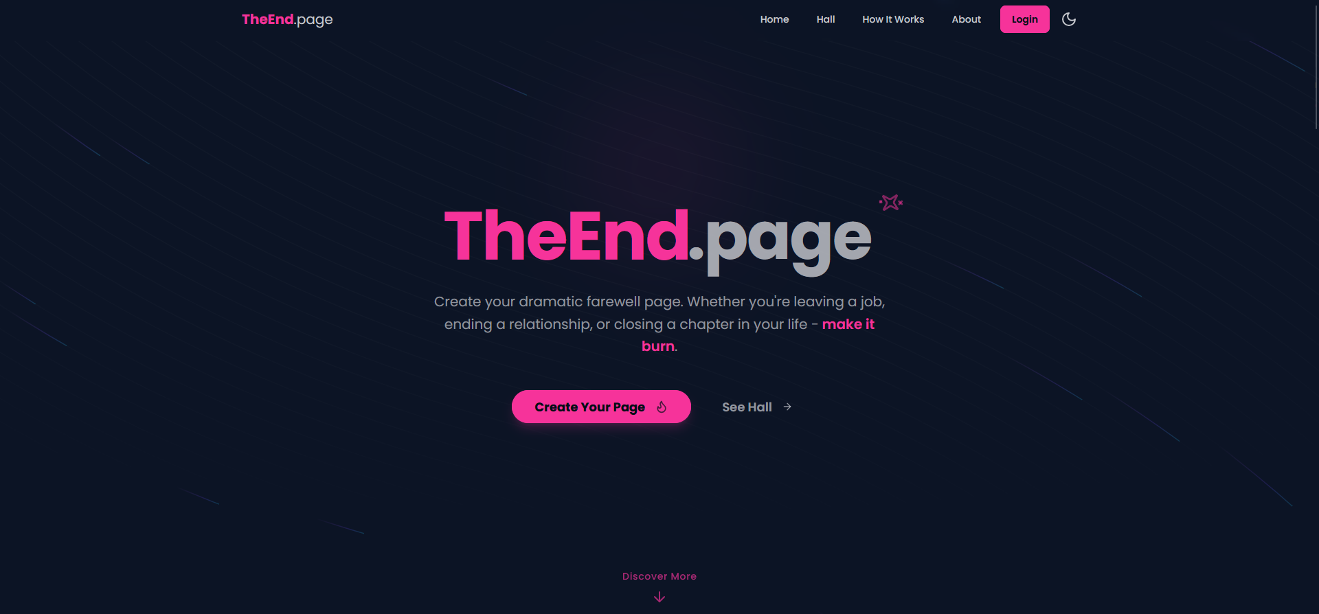 The end page – Application gagnante de la Webcup 2025